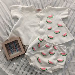 Mother-Maid Short Sleeve Watermelon Set 3 Months